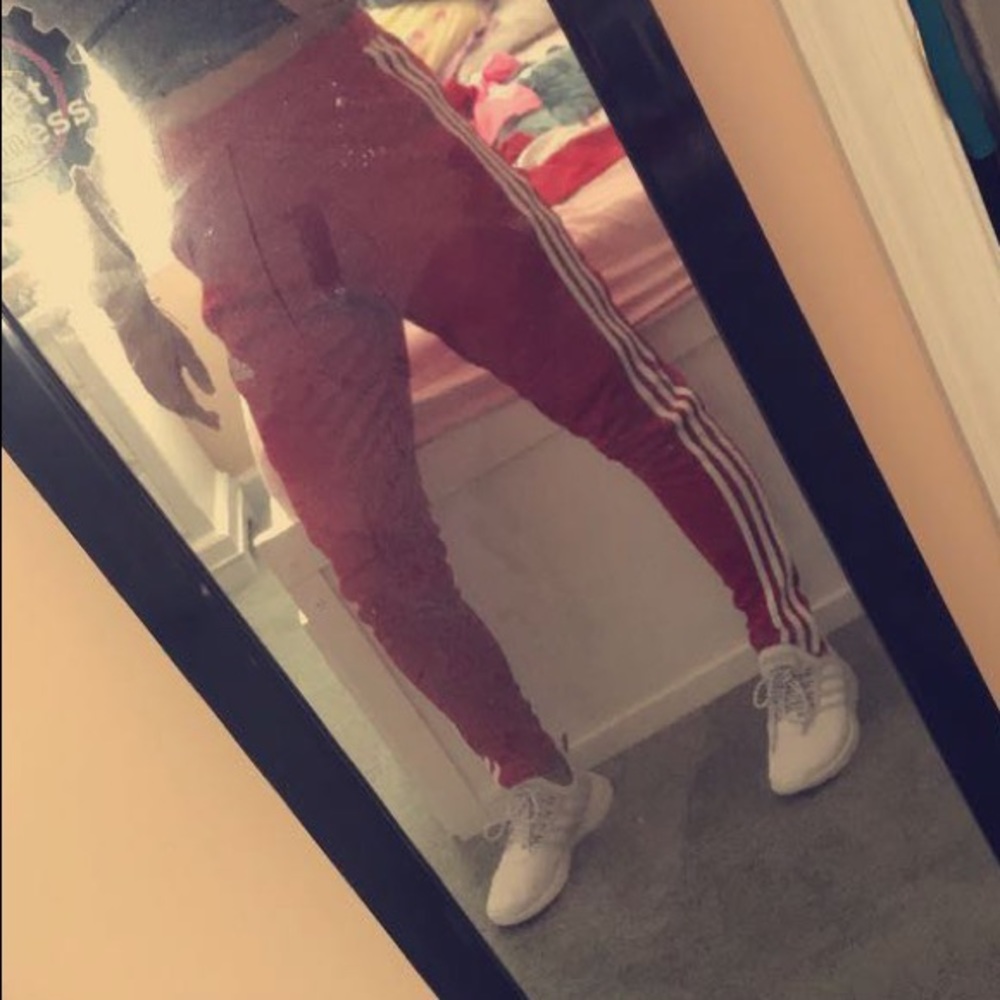 Red Adidas Track Pants❤️